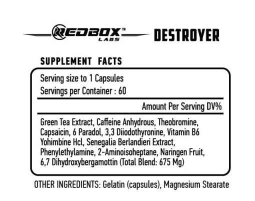 Supplements Red Box Labs  Destroyer